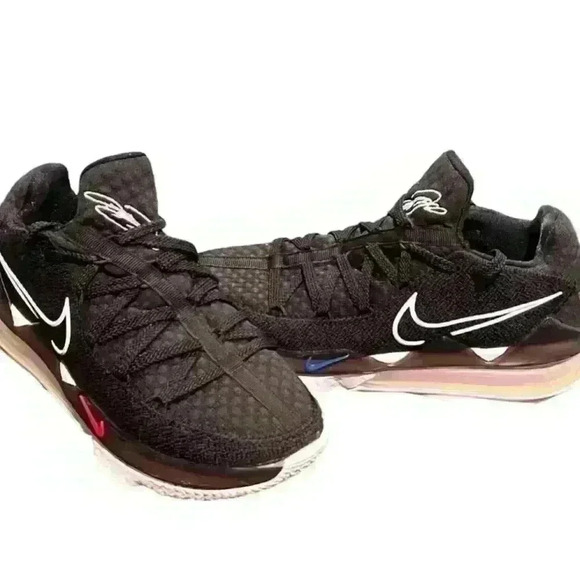 Nike LeBron 17 Low Men's Basketball Shoes Black - Size 7 - Picture 2 of 10